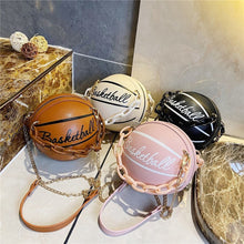 Load image into Gallery viewer, Personality leather pink basketball bag new ball purses women shoulder bags