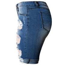 Load image into Gallery viewer, Women's High Waist Sexy Jeans Shorts Fashion Ripped Hole
