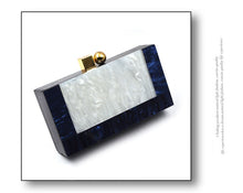 Load image into Gallery viewer, New Pearl texture shell acrylic splicing dinner bag chain Single Shoulder Messenger Bag - nevaehshalo