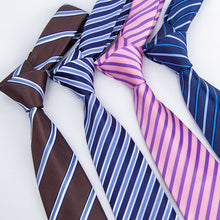 Load image into Gallery viewer, Polyester Silk Tie Men Suit Accessories Tie Business Interview Formal Dress Birthday Party Tie - nevaehshalo
