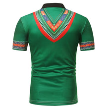 Load image into Gallery viewer, Short Sleeve Top Turn Down Collar Men Casual African Style - nevaehshalo