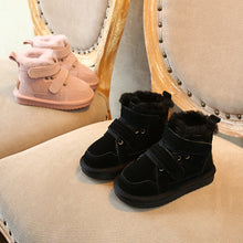 Load image into Gallery viewer, Winter Girls'Snow Boots 2020 New Warm Skid-proof Boys' Cotton Shoes 1-15 Years Old Children's School genuine leather suede Boots - nevaehshalo
