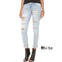 Load image into Gallery viewer, S-XXL Women's Skinny Hole Ripped Jeans New Fashion - nevaehshalo