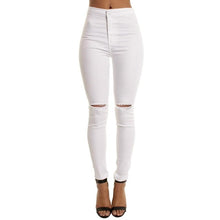 Load image into Gallery viewer, Women Hole Skinny Ripped Jeans Cool Denim High Waist - nevaehshalo