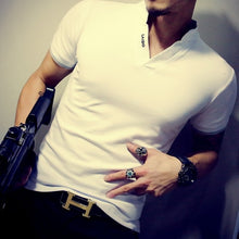 Load image into Gallery viewer, Men's T Shirt Casual Patchwork Short Sleeve Men T-Shirt Mens Clothing Casual Slim Fit Hip-Hop Top Tees 5XL - nevaehshalo