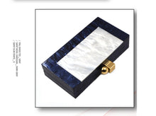 Load image into Gallery viewer, New Pearl texture shell acrylic splicing dinner bag chain Single Shoulder Messenger Bag - nevaehshalo