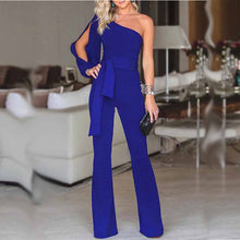 Load image into Gallery viewer, Women Casual Solid Long Sleeve Cold Shoulder Jumpsuit