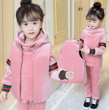 Load image into Gallery viewer, Brand Boys Warm Thicken Fleece Hoodies+Pants+Vest 3pcs Sets Girl Winter Sets Children Clothes Kids Casual Suits Christmas Outfit - nevaehshalo