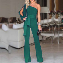 Load image into Gallery viewer, Women Casual Solid Long Sleeve Cold Shoulder Jumpsuit