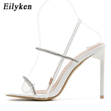 Load image into Gallery viewer, New Back Strap Sandals Fashion Crystal Rhinestone Stiletto High Heels Summer Women Sexy Nightclub Stripper Shoes - nevaehshalo