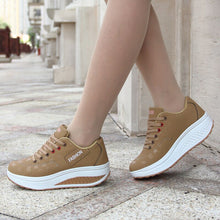 Load image into Gallery viewer, women running shoes sneakers female breathable thick bottom wedges outdoor