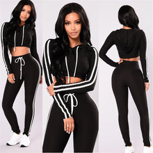Load image into Gallery viewer, Autumn And Winter pink women tracksuit Sexy Exercise 2 piece woman set Ladies New Style pink women sweat suits - nevaehshalo