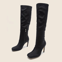 Load image into Gallery viewer, Knee Length Boots High Rise Flat Bottomed