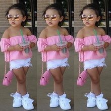 Load image into Gallery viewer, Girls Off-shoulder Shirt Tops - nevaehshalo