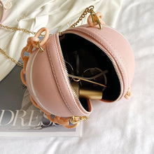 Load image into Gallery viewer, Personality leather pink basketball bag new ball purses women shoulder bags