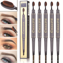 Load image into Gallery viewer, Double Eyebrow Pen with Brush Toothbrush Head Eyebrow Pencil Multifunctional Waterproof Long Lasting Makeup - nevaehshalo