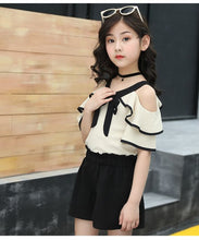 Load image into Gallery viewer, Two Pieces Set For Girls Summer Style Teenage Girl Hip Hop Clothing 4 6 8 10 12 14Years - nevaehshalo