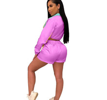 Load image into Gallery viewer, Two Piece Set Women Matching Top and Biker Shorts