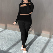 Load image into Gallery viewer, New Style Women's Long Sleeved Top And Leggings Two Piece Suit