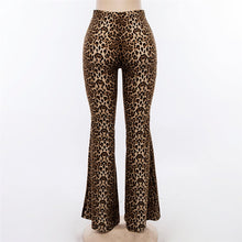 Load image into Gallery viewer, Winter Leopard Print Flare Pants Women Fashion Animal Print High Waist Pants Sexy Streetwear Trousers Women - nevaehshalo