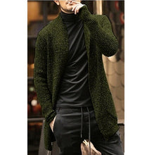 Load image into Gallery viewer, Mens Long Sweater Jacket Casual Slim Fit Trench