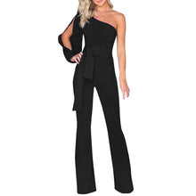 Load image into Gallery viewer, Women Casual Solid Long Sleeve Cold Shoulder Jumpsuit