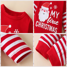 Load image into Gallery viewer, Girls Boys Sets My First Christmas Deer Stripe Print Outfits Xmas Romper