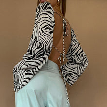 Load image into Gallery viewer, Women Fashion Club Party Long Sleeve Shirts Crop Tops - nevaehshalo