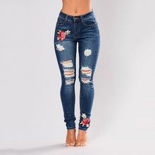 Load image into Gallery viewer, Stretch Embroidered Jeans For Women - nevaehshalo