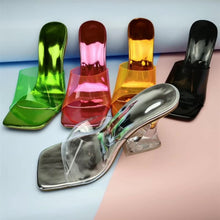 Load image into Gallery viewer, Fashion Color Crystal Heel Sandals Women