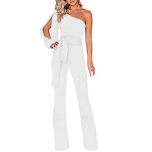 Load image into Gallery viewer, Women Casual Solid Long Sleeve Cold Shoulder Jumpsuit