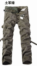 Load image into Gallery viewer, Multi-pocket washed overalls men loose cotton cargo pants