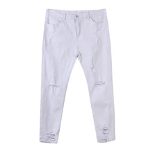 Load image into Gallery viewer, Sexy Women Destroyed Jeans Skinny Hole Pants High Waist Stretch Jeans Slim Pencil Trousers - nevaehshalo