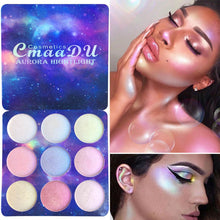 Load image into Gallery viewer, CmaaDu Highlighter Illuminator Makeup Face Brighten Contouring Highlighter Powder Palette Bronzer Face Glow Kit Cosmetics - nevaehshalo