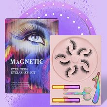 Load image into Gallery viewer, Magnetic Eyelashes Mink False Lashes Magnetic Eyeliner Waterproof Liquid Set Lasting Handmade Eyelash Makeup Tool - nevaehshalo
