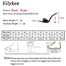 Load image into Gallery viewer, Eilyken Summer New Women Slippers Snake Print Mule High Heels Shoes Sandals Sexy Pointed Toe Metal Heel Slides Party Dress Shoes - nevaehshalo