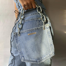 Load image into Gallery viewer, Stylish Patchwork Strappy Denim Tube Top Corset + Bag