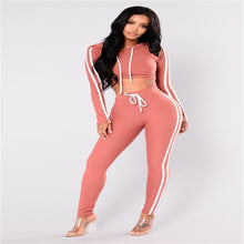 Load image into Gallery viewer, Autumn And Winter pink women tracksuit Sexy Exercise 2 piece woman set Ladies New Style pink women sweat suits - nevaehshalo