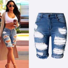 Load image into Gallery viewer, Women's High Waist Sexy Jeans Shorts Fashion Ripped Hole