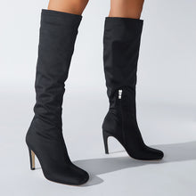 Load image into Gallery viewer, Knee Length Boots High Rise Flat Bottomed