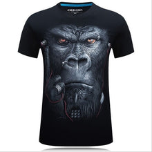 Load image into Gallery viewer, Men's animal T-Shirt orangutan/gas monkey/Wolf 3D Printed