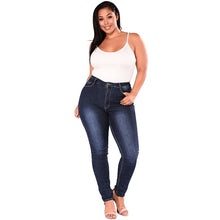 Load image into Gallery viewer, High Waist Jeans Femme Women 5XL 6XL 7XL Plus Size Leggings Blue Denim Skinny - nevaehshalo