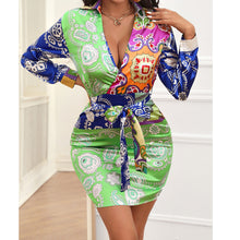 Load image into Gallery viewer, Spring And Summer New Women's Clothing European And American Bohemian Style Elegant Print Dress - nevaehshalo