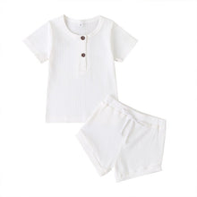 Load image into Gallery viewer, Boys and Girls Summer Clothes Tops+Shorts Outfits Sets - nevaehshalo