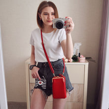 Load image into Gallery viewer, Fashion Crossbody Women Mini PU Leather Shoulder Phone Purse Zipper Flap - nevaehshalo