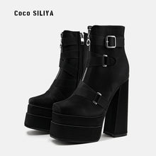 Load image into Gallery viewer, New Super Thick Heel Square Head Silk Women's