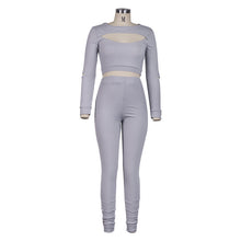 Load image into Gallery viewer, New Style Women's Long Sleeved Top And Leggings Two Piece Suit