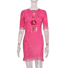 Load image into Gallery viewer, Cut Out Sexy Zebra Women's Mini Dress for Holiday Night Club Party - nevaehshalo