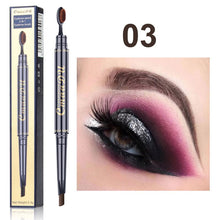 Load image into Gallery viewer, Double Eyebrow Pen with Brush Toothbrush Head Eyebrow Pencil Multifunctional Waterproof Long Lasting Makeup - nevaehshalo
