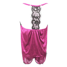 Load image into Gallery viewer, Women Sleepwear Sets Sleeveless Strap Lace Trim Satin